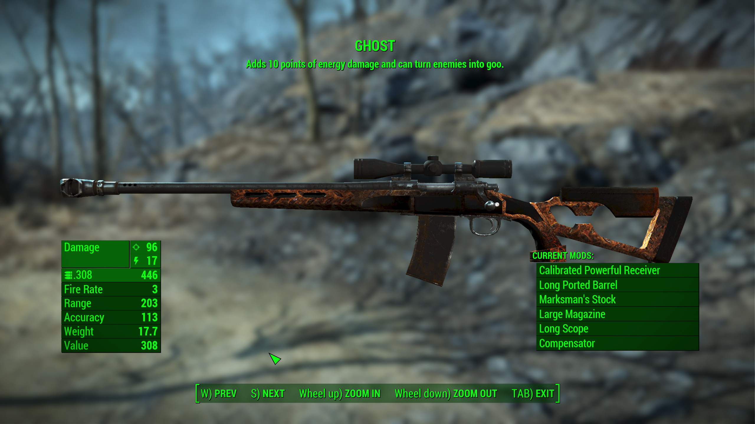 Hunting Rifle Rust Bucket Skin - Fallout 4 / FO4 mods